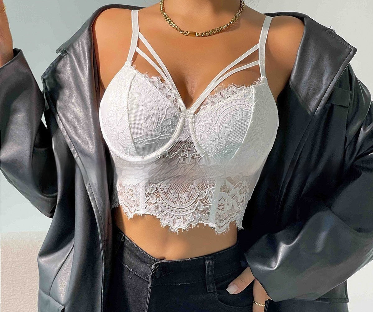 Sexy Lace See-through Chest Support Camisole