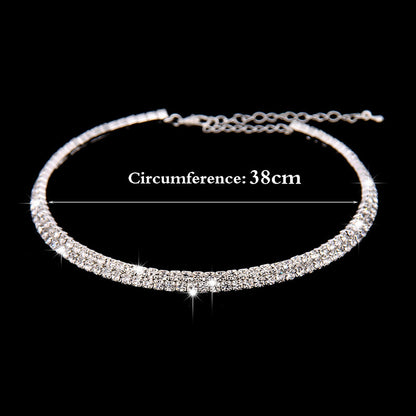 Luxury shiny rhinestone necklace set