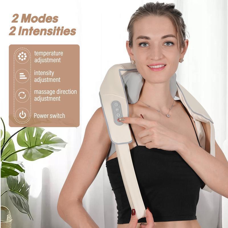 Rechargeable Shiatsu Neck Massager For Relieve Neck Pain And Relax Neck, Home And Car Holiday Gift