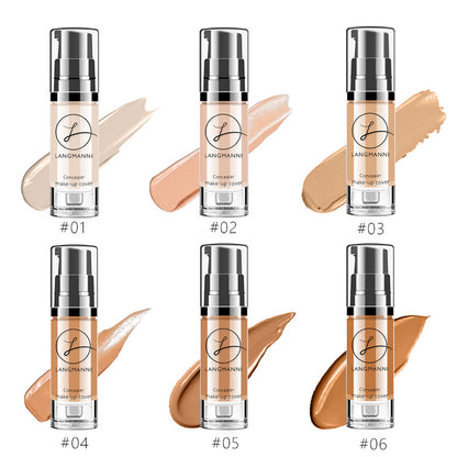 langmanni cross-border makeup liquid foundation concealer brighten skin tone waterproof and non-tipping BB cream