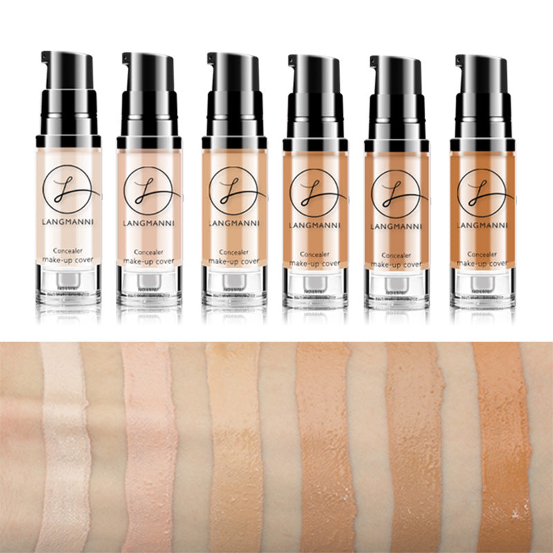 langmanni cross-border makeup liquid foundation concealer brighten skin tone waterproof and non-tipping BB cream