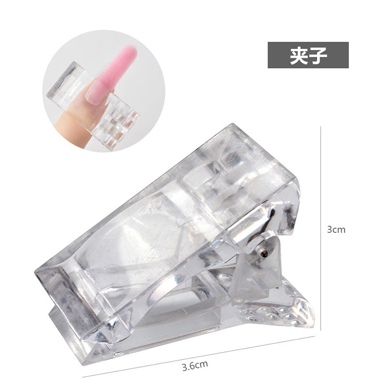 Cross-border painless extension glue nail manicure paper-free tray fast extension crystal model painless crystal glue set