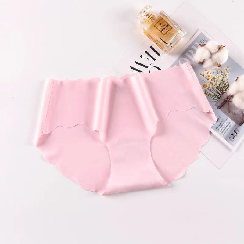 Ice Silk Traceless Girl Underwear Solid Color