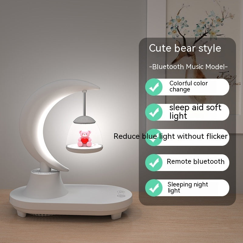 Bluetooth Speaker Bedside Seven-color Atmosphere Small Night Lamp Wireless Charging