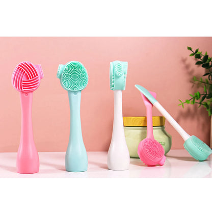 Double-sided Silicone Skin Care Brush Facial Cleanser Facial Massage Washing Product Skin Care Brush Tool Makeup Accessories