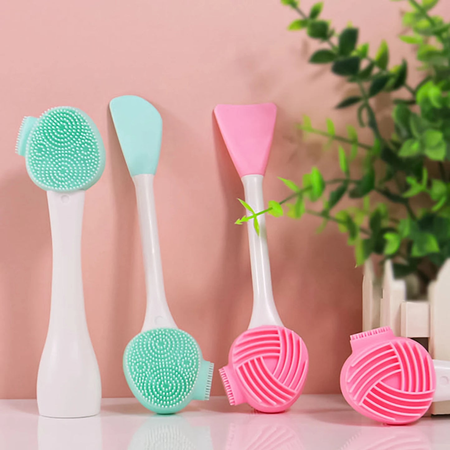 Double-sided Silicone Skin Care Brush Facial Cleanser Facial Massage Washing Product Skin Care Brush Tool Makeup Accessories