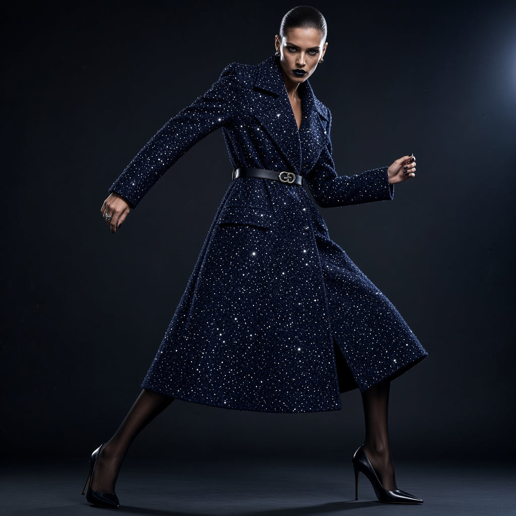 Slim-fit Fashionable Light-luxury Mid-length Coat