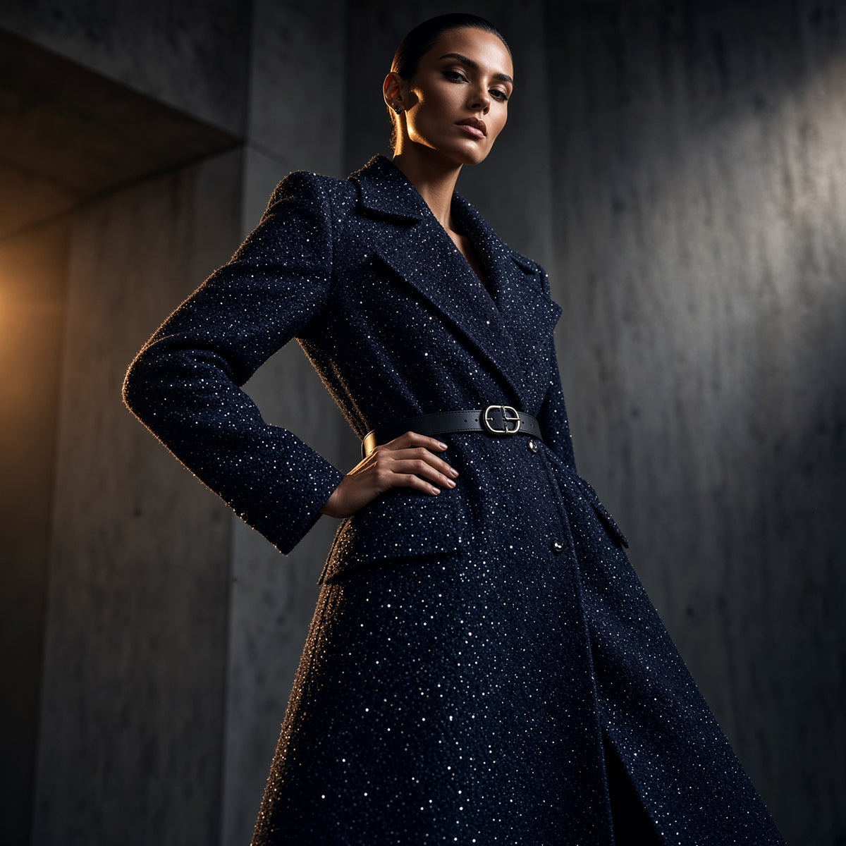 Slim-fit Fashionable Light-luxury Mid-length Coat