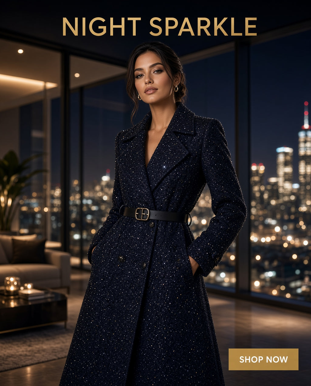 Slim-fit Fashionable Light-luxury Mid-length Coat