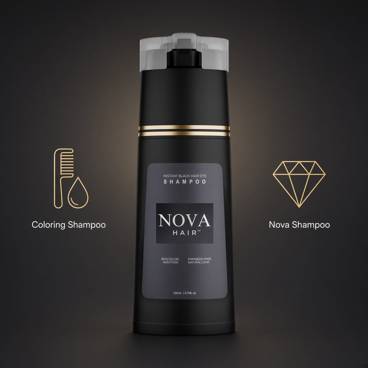 Nova Hair Dye Shampoo for Gray Coverage, photo 3 of 19