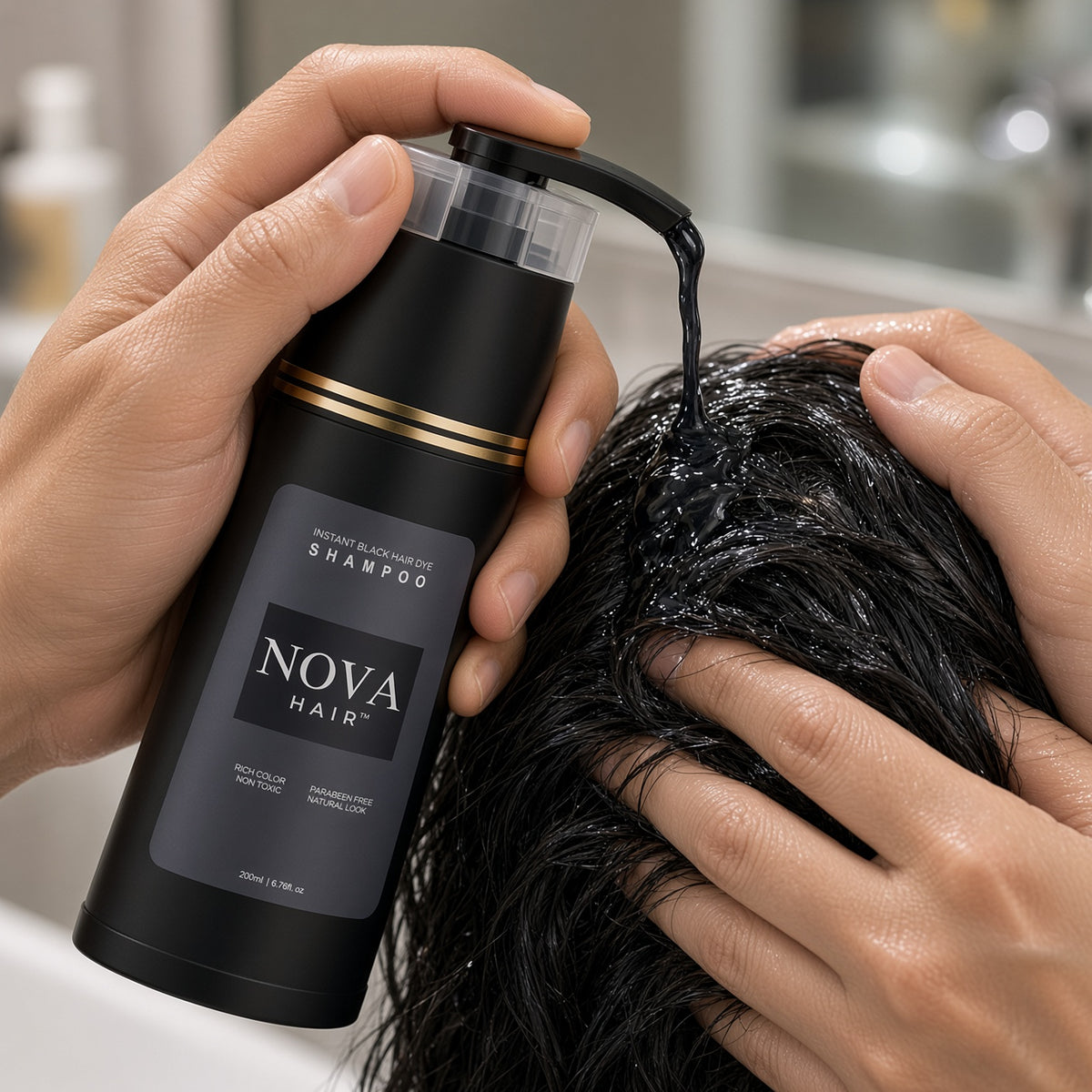 Nova Hair Dye Shampoo for Gray Coverage, photo 5 of 19