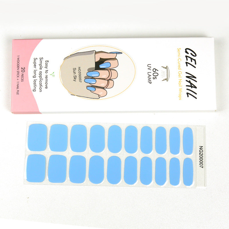 Flash cross-border gel nail stickers wholesale 20 finger phototherapy lamp nail polish gel nail stickers half-baked nail stickers wholesale