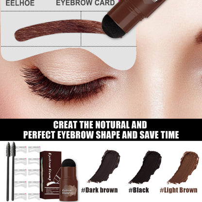 EELHOE Eyebrow Printing Set Eyebrow Quick Makeup Natural Waterproof Repair Shadow Lazy Hairline Powder Repair