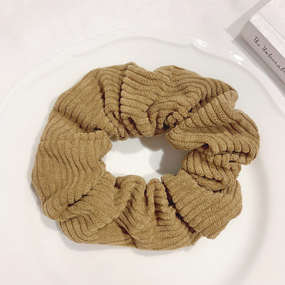 Autumn and winter milk coffee color large intestine hair ring plush hair rope female Korean ponytail girl hair rope hairy hair accessories hair accessories