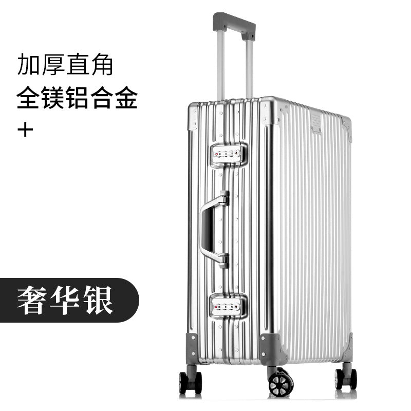 All-aluminum magnesium suitcase aluminum frame trolley suitcase password box 20 inch cabin suitcase 24 high value one piece drop shipping