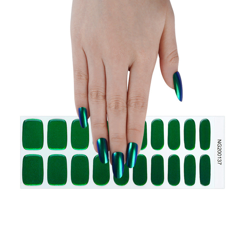 Flash cross-border gel nail stickers wholesale 20 finger phototherapy lamp nail polish gel nail stickers half-baked nail stickers wholesale