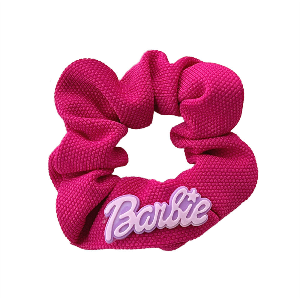 Korean plush hair tie bow hair accessories letter princess hair rope rose red white girl headwear wholesale