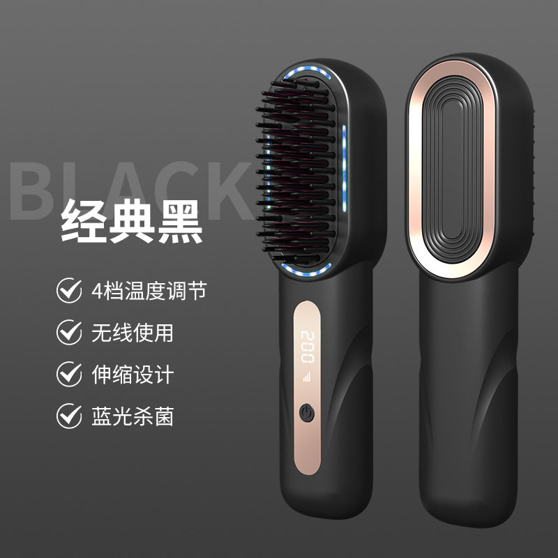 New mini rechargeable hair straightening comb, portable, fashionable, good quality, negative ion hair care, smooth hair care, wireless hair straightening comb