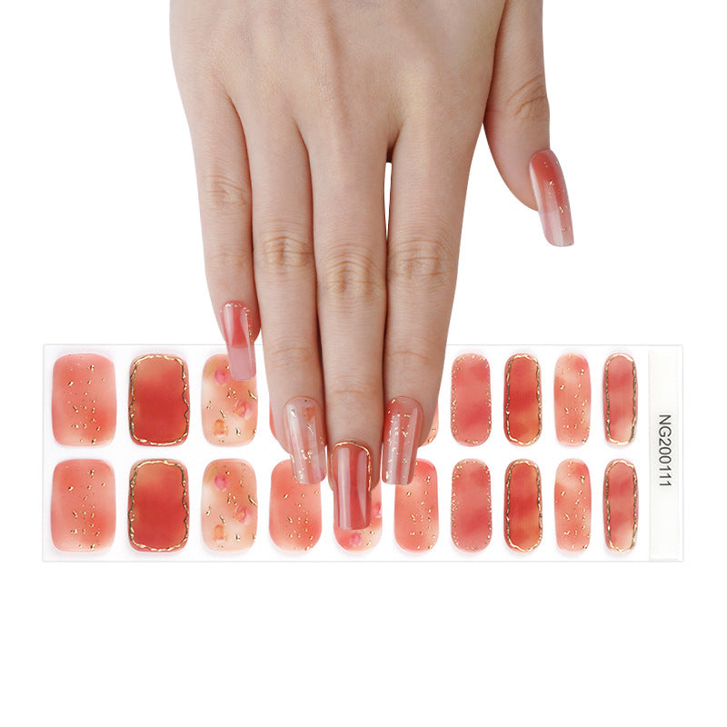 Flash cross-border gel nail stickers wholesale 20 finger phototherapy lamp nail polish gel nail stickers half-baked nail stickers wholesale