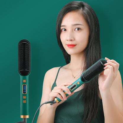 Foreign trade cross-border straight hair comb negative ion hair straightener lazy curly hair stick straight hair curly hair dual-purpose splint electric curly hair comb