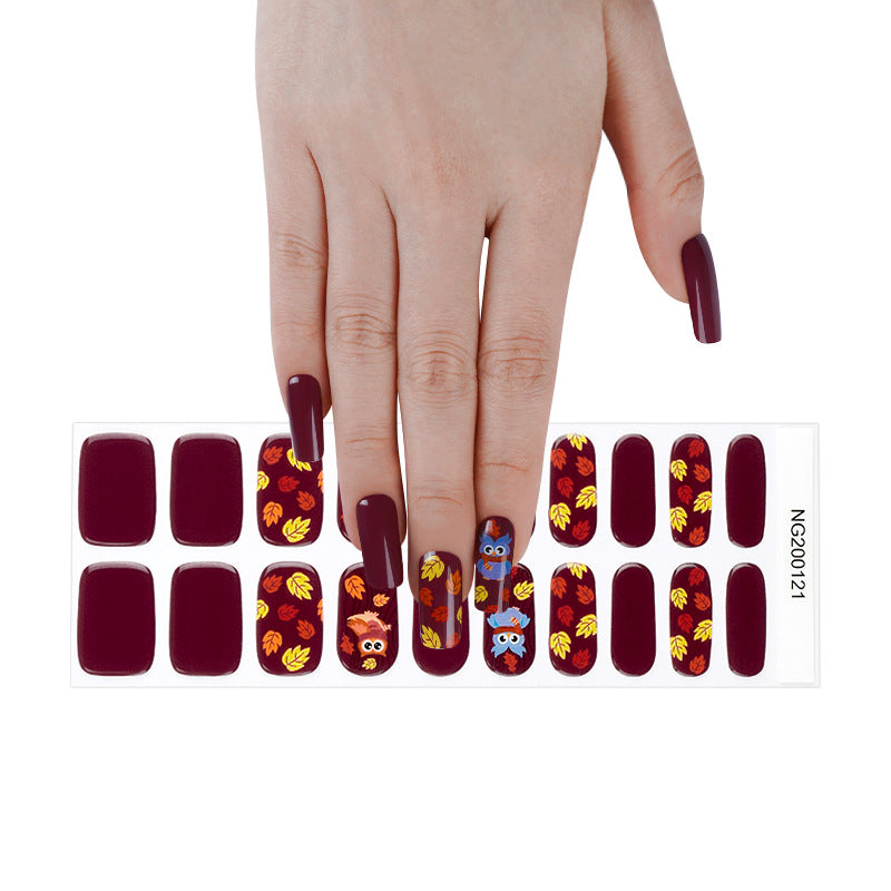 Flash cross-border gel nail stickers wholesale 20 finger phototherapy lamp nail polish gel nail stickers half-baked nail stickers wholesale