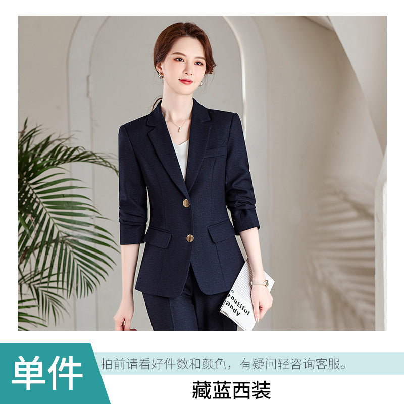 Suit jacket women 2022 new autumn and winter fashion women's clothing temperament goddess style gray professional suit two-piece suit