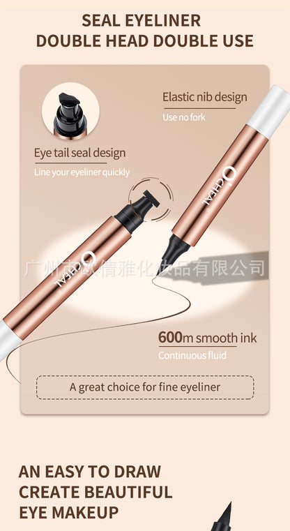 Cross-border beauty makeup double-headed triangle seal eyeliner Eyeliner quick-drying long-lasting non-smudged waterproof OCHEAL