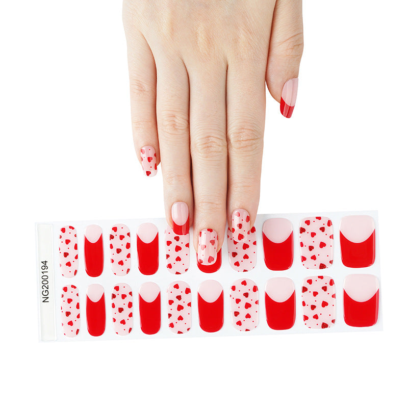 Flash cross-border gel nail stickers wholesale 20 finger phototherapy lamp nail polish gel nail stickers half-baked nail stickers wholesale