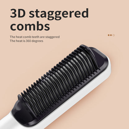 Hot selling LCD straight hair comb negative ion does not damage hair straight hair curly hair dual-purpose lazy curling iron hair straightener cross-border