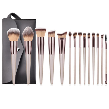 4pcs 9pcs 10pcs 14pcs champagne gold makeup brush set gray cosmetic bag combination set