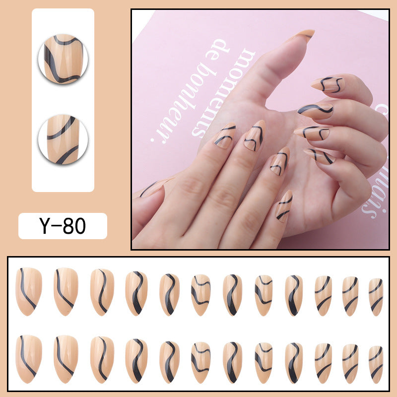 Y2 Wearable Manicure Removable Fake Nail Patch Internet Celebrity Girls Short Manicure Finished Product Cute Internet Celebrity New Style