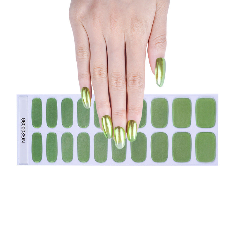 Flash cross-border gel nail stickers wholesale 20 finger phototherapy lamp nail polish gel nail stickers half-baked nail stickers wholesale