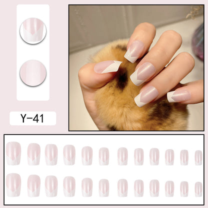 Y2 Wearable Manicure Removable Fake Nail Patch Internet Celebrity Girls Short Manicure Finished Product Cute Internet Celebrity New Style