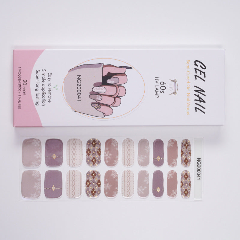 Manufacturers source light gel manicure stickers semi-cured Korean nail polish gel nail stickers half-baked manicure stickers half-baked