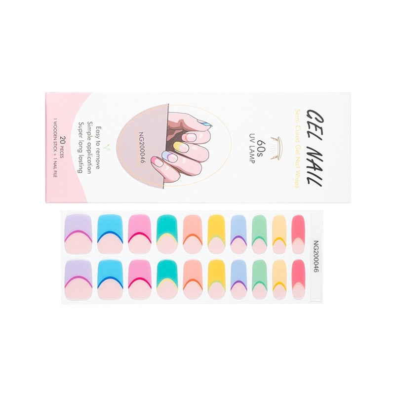 Manufacturers source light gel manicure stickers semi-cured Korean nail polish gel nail stickers half-baked manicure stickers half-baked