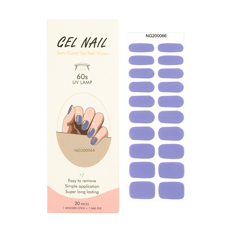 Flash cross-border gel nail stickers wholesale 20 finger phototherapy lamp nail polish gel nail stickers half-baked nail stickers wholesale