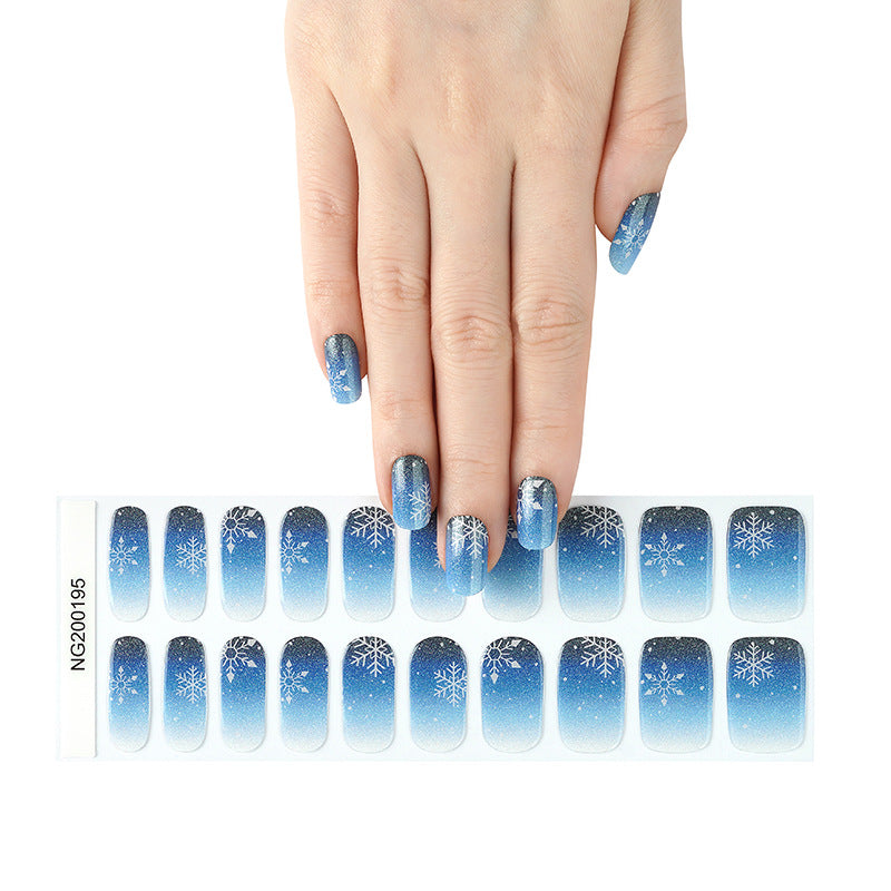 Flash cross-border gel nail stickers wholesale 20 finger phototherapy lamp nail polish gel nail stickers half-baked nail stickers wholesale