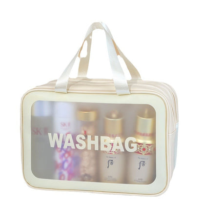 Washing bag dry and wet separation women's double-layer portable men's travel waterproof swimming fitness bathing makeup storage bag