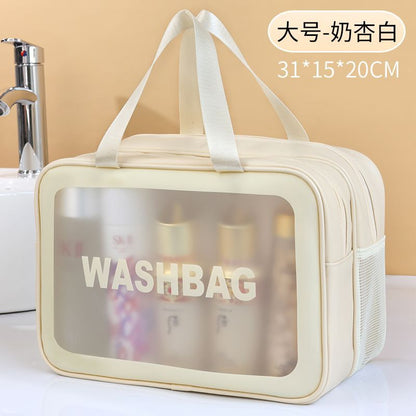 Washing bag dry and wet separation women's double-layer portable men's travel waterproof swimming fitness bathing makeup storage bag