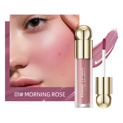 QiBest liquid blush, silky and natural makeup, brightening, moisturizing rouge blush, not easy to fade, rouge powder cream