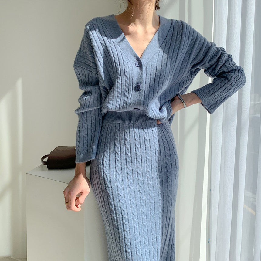 Knit Cardigan and Midi Skirt Set, photo 2 of 12