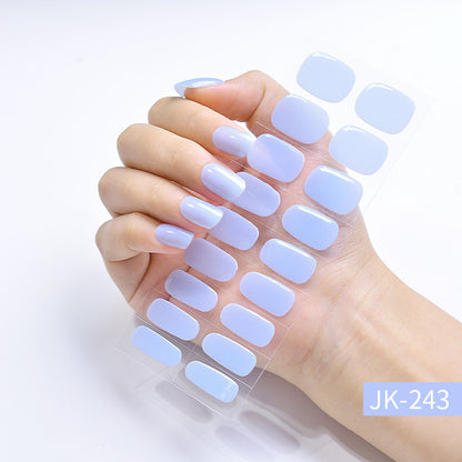 Pure Desire Ice Through Cat's Eye Aurora Wearing Nails UV Semi-Baked Semi-cured Gel Nail Art Stickers Finished Products Wholesale