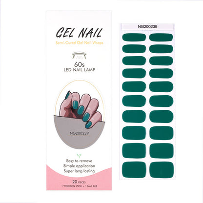 Flash cross-border gel nail stickers wholesale 20 finger phototherapy lamp nail polish gel nail stickers half-baked nail stickers wholesale