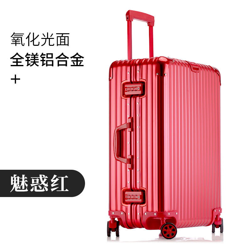 All-aluminum magnesium suitcase aluminum frame trolley suitcase password box 20 inch cabin suitcase 24 high value one piece drop shipping