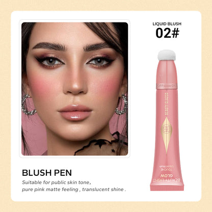 BEAUTY GLAZED blush highlighter pen pearlescent matte natural brightening face makeup