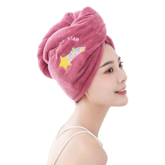 Dry hair cap women's double-layer thickened super absorbent new shower cap bag hair scrub hair towel quick-drying artifact y