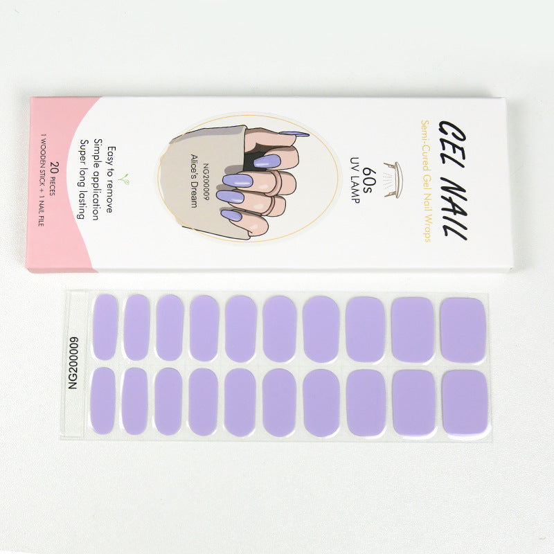 Flash cross-border gel nail stickers wholesale 20 finger phototherapy lamp nail polish gel nail stickers half-baked nail stickers wholesale