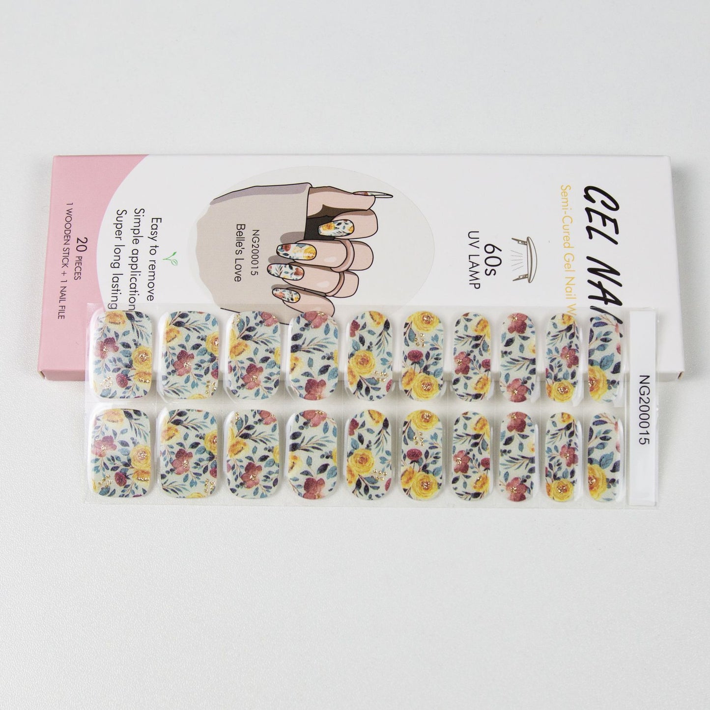 Manufacturers source light gel manicure stickers semi-cured Korean nail polish gel nail stickers half-baked manicure stickers half-baked