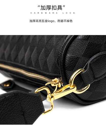 Cross-border leather women's bag large-capacity moon bag cowhide mobile phone bag one-shoulder diagonal high-end live broadcast is exclusively for the niche