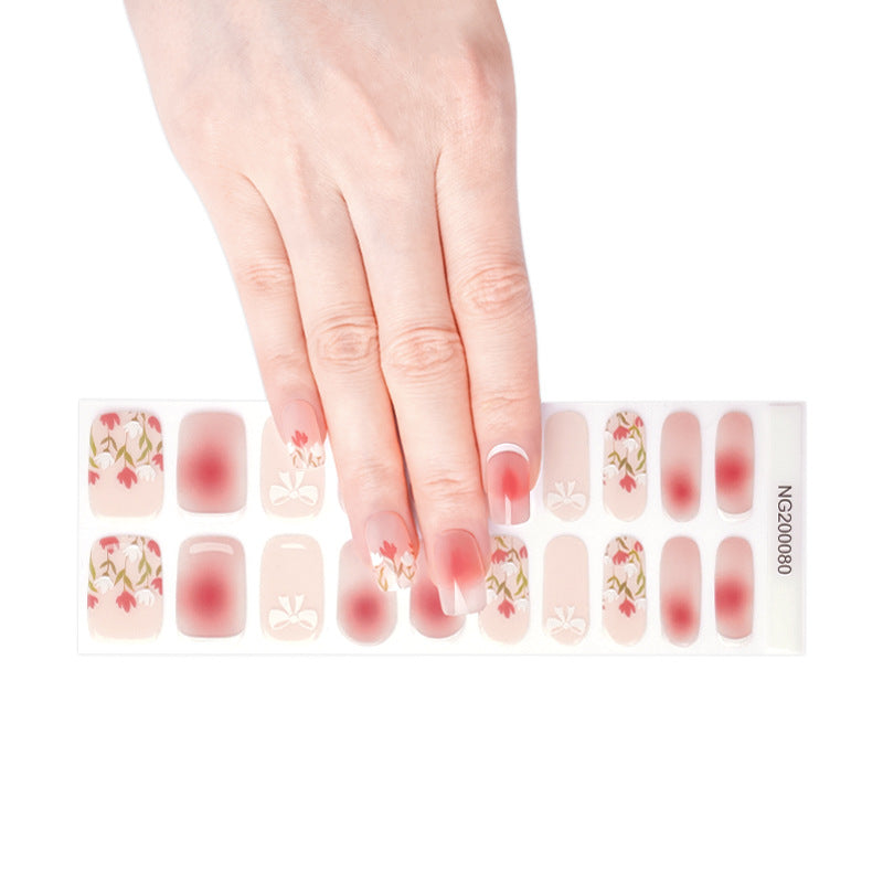 Manufacturers source light gel manicure stickers semi-cured Korean nail polish gel nail stickers half-baked manicure stickers half-baked